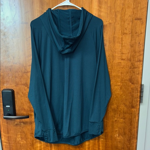 Teal Hooded Pullover with Pockets - Picture 7 of 7